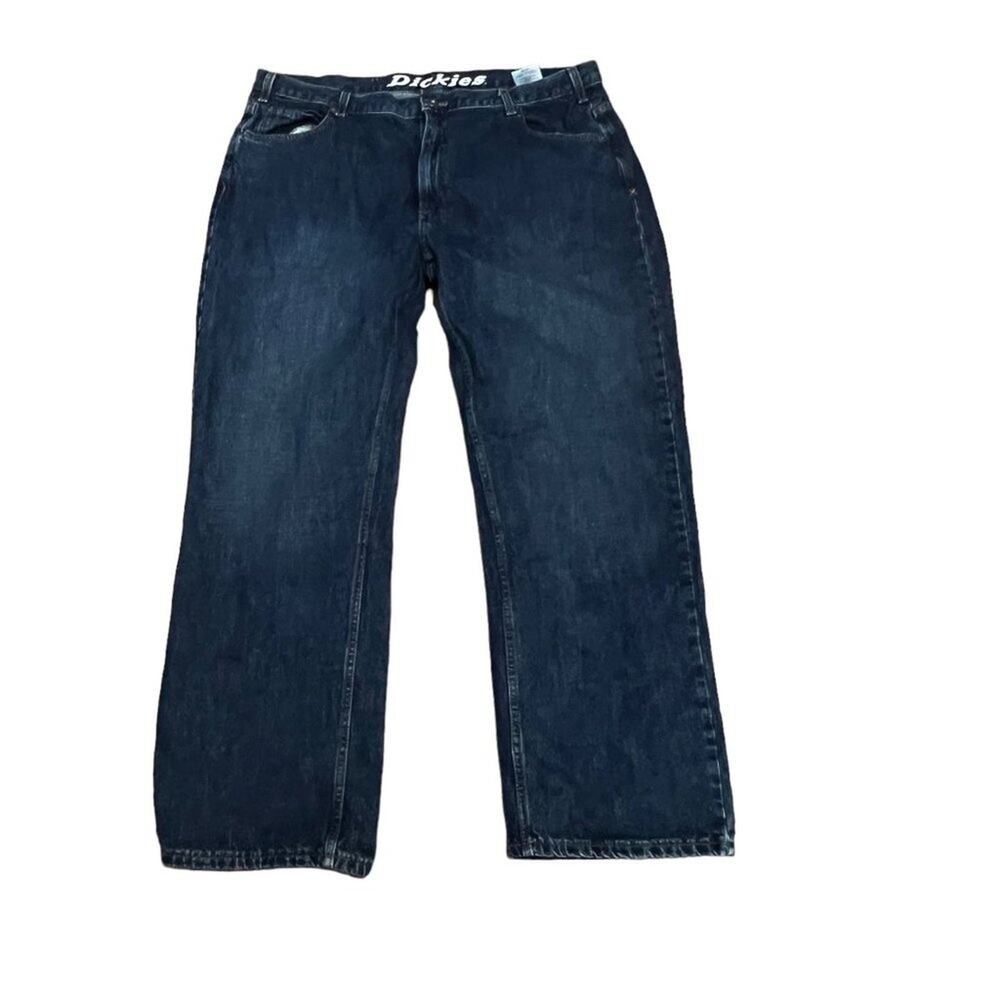 Dickies Men's Loose Fit Straight Leg 5-Pocket Jeans Medium Indigo Blue 40X30